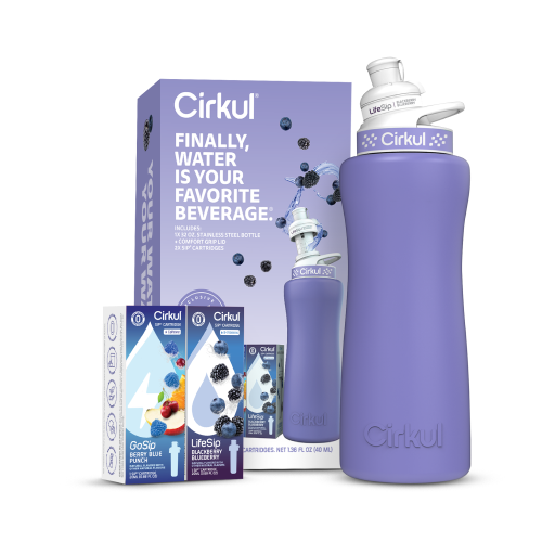 32oz. Matte Periwinkle Stainless Steel Bottle Starter Kit J1